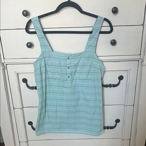 The North Face Light Blue Striped Tank Top